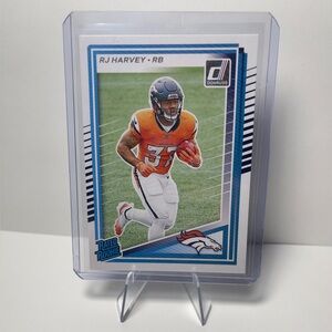 2025 Donruss RJ Harvey #312 Rated Rookie Broncos RC